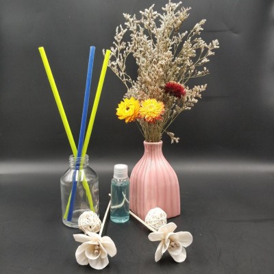 Peony flower with reed diffuser for decoration